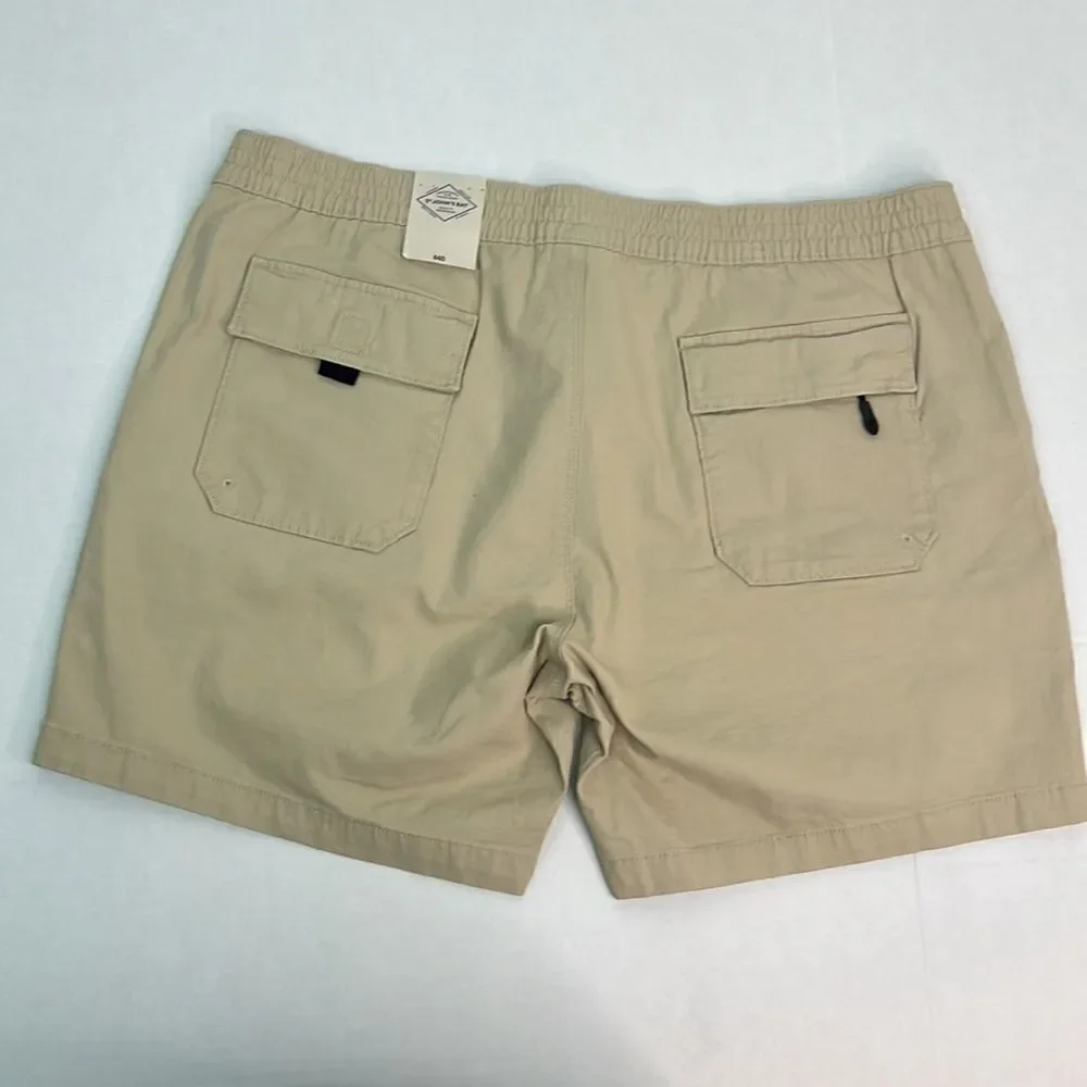 Saint John’s Bay tan elastic waist shorts size 42 NWT